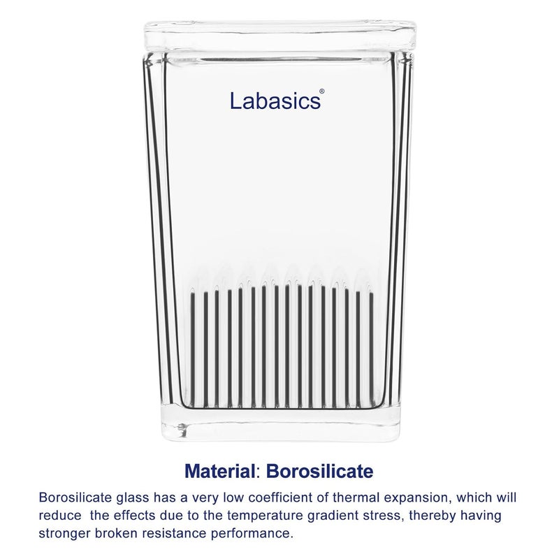 Labasics Glass TLC Developing Tank, Square, Lab Equipment for Thin Layer Chromatography, Corrosion Resistance - Image 3